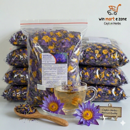 5kg+ Dried BLUE LOTUS Nymphaea Caerulea Organic Flowers Tea | Ceylon Herbs