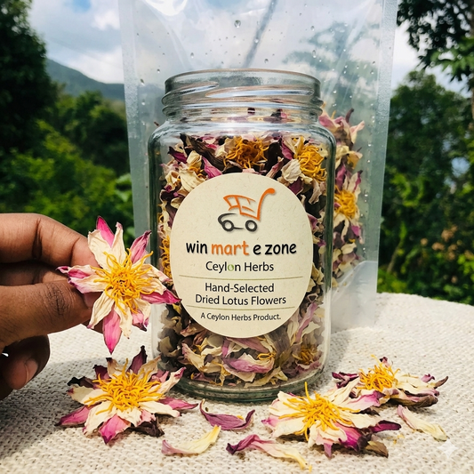 Premium Dried White Lotus Flowers - 100% Organic Nymphaea Ampla Botanical Tea | Ceylon Herbs