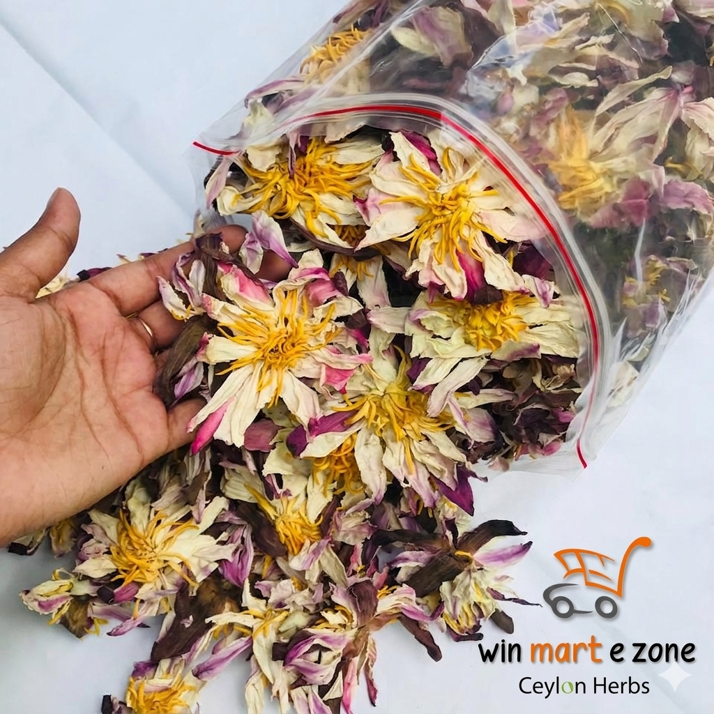 Bulk Dried White Lotus Flowers (10kg+) - Premium Nymphaea Ampla Botanical Tea | Ceylon Herbs