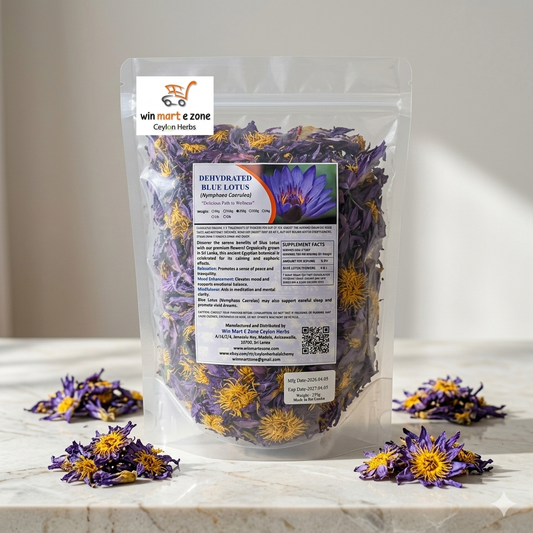 Bulk Dried Blue Lotus Flowers (10kg+) - Premium Nymphaea Caerulea Botanical Tea | Ceylon Herbs