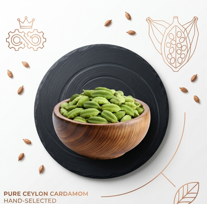 Premium Ceylon Cardamom Pods - 100% Natural Green Cardamom Seeds Spice | Ceylon Herbs