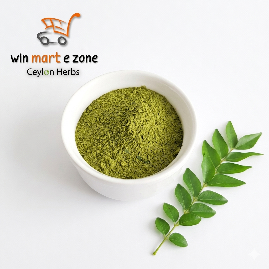 Premium Dried Curry Leaf Powder - 100% Organic Murraya Koenigii Spice | Ceylon Herbs