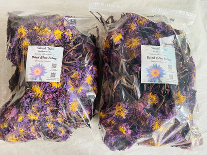 Dried Blue Lotus Flowers With Steams Good Quality Nymphaea Caerulea Herbal Tea| Ceylon Herbs