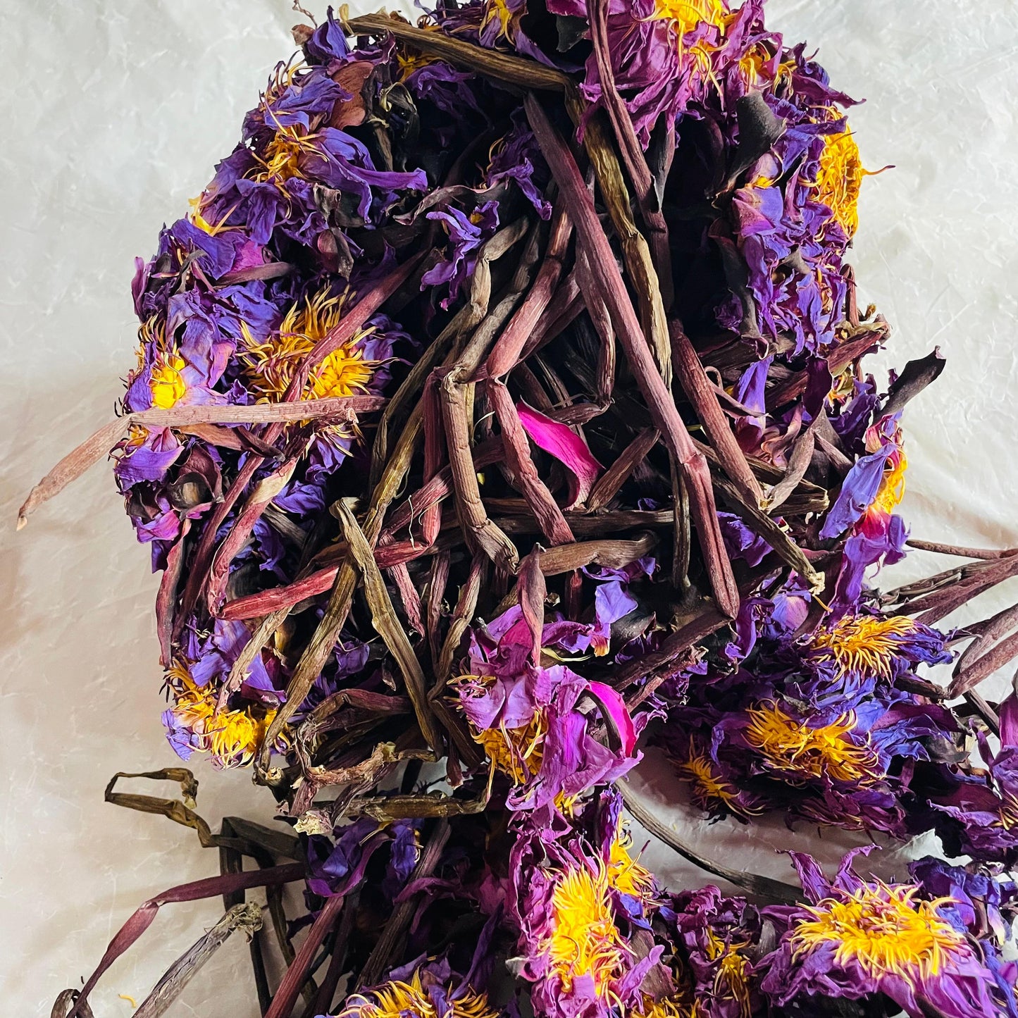 Dried Blue Lotus Flowers With Steams Good Quality Nymphaea Caerulea Herbal Tea| Ceylon Herbs
